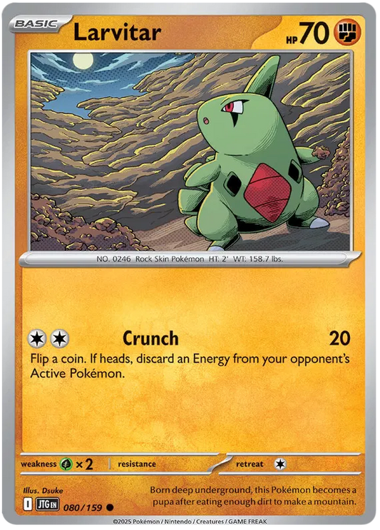080/159 Larvitar Journey Together Pokémon Card