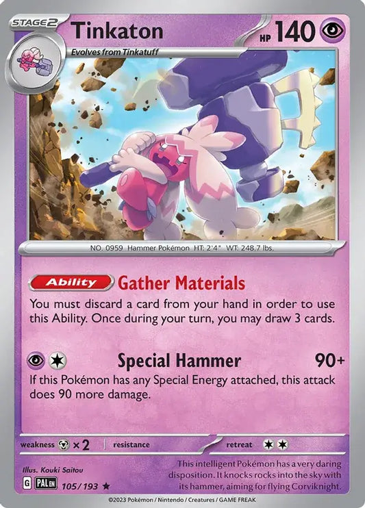 105/193 Tinkaton Paldea Evolved Pokémon Card
