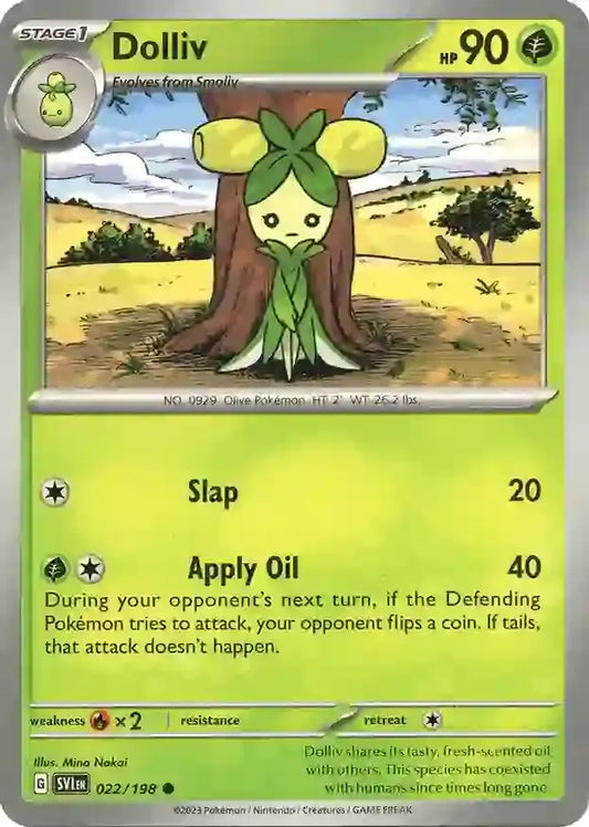 022/198 Dolliv Scarlet & Violet Base Set Pokémon Card