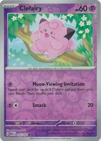 035/165 Clefairy Reverse Holo 151 Pokémon Card