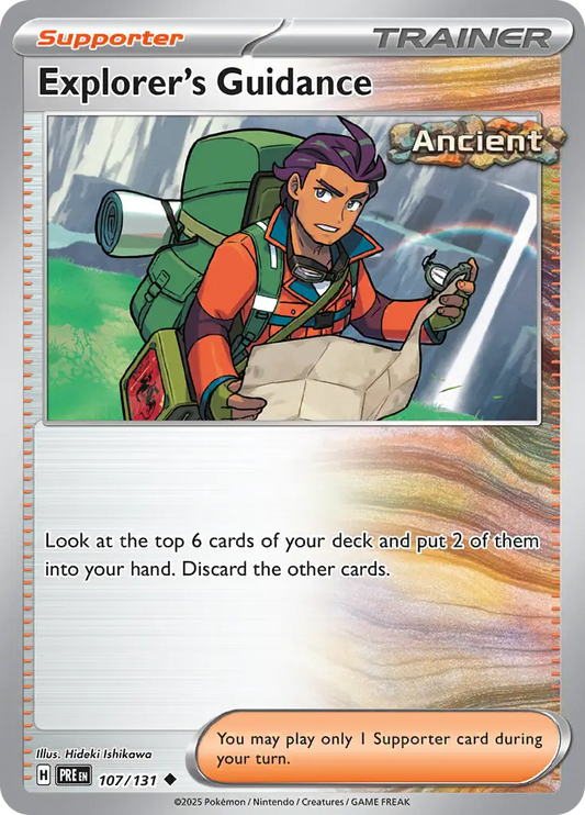 107/131 Explorer's Guidance Prismatic Evolutions Pokémon Card