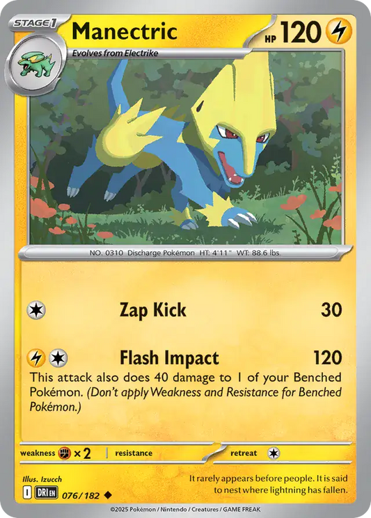 076/182 Manectric Destined Rivals Pokémon Card