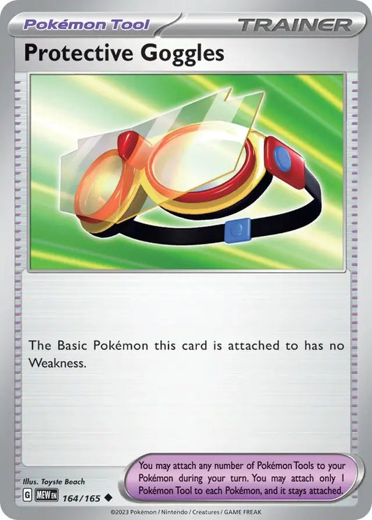 164/165 Protective Goggles 151 Pokémon Card