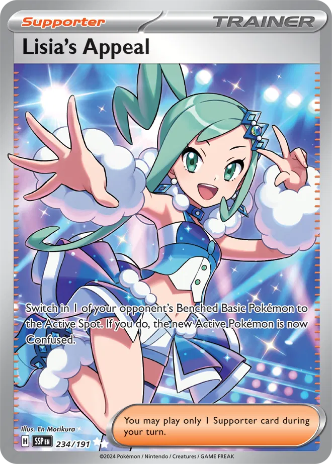 234/191 Lisia's Appeal Surging Sparks Pokémon Card