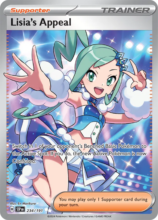234/191 Lisia's Appeal Surging Sparks Pokémon Card