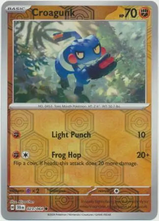 023/064 Croagunk Reverse Holo Shrouded Fable Pokémon Card