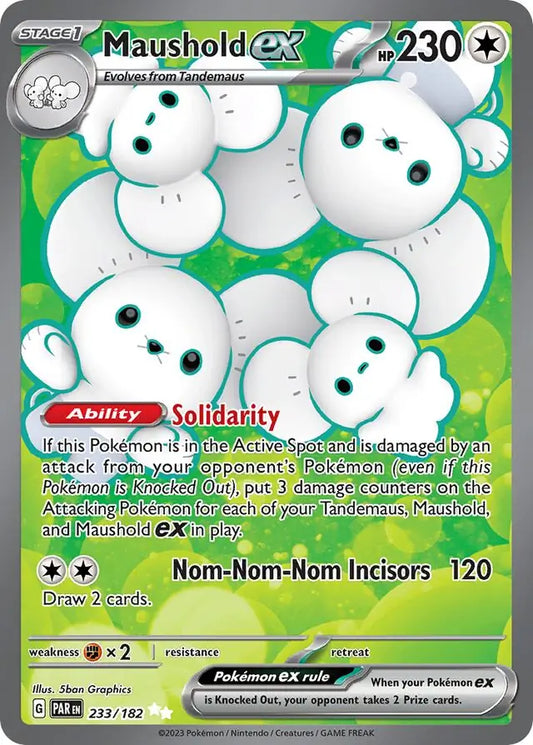 233/182 Maushold ex Paradox Rift Pokémon Card