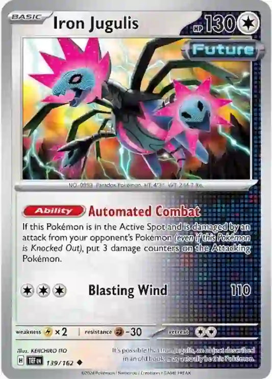 139/162 Iron Jugulis Scarlet & Violet Temporal Forces Pokémon Card