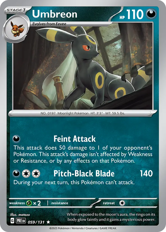 059/131 Umbreon Prismatic Evolutions Pokémon Card