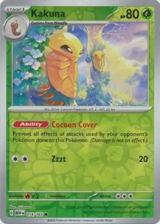 014/165 Kakuna Reverse Holo 151 Pokémon Card