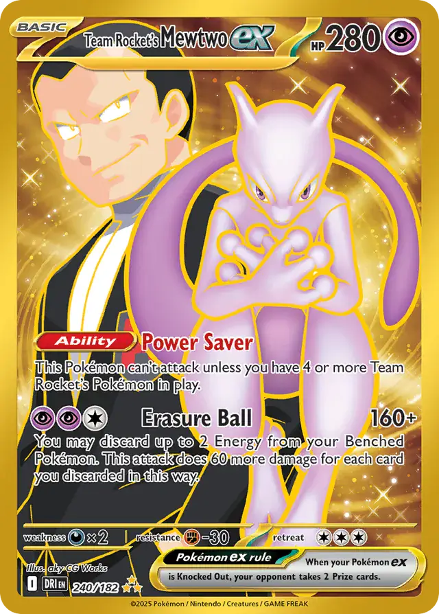 240/182 Team Rocket's Mewtwo Destined Rivals Pokémon Card
