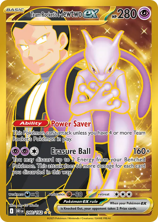 240/182 Team Rocket's Mewtwo Destined Rivals Pokémon Card