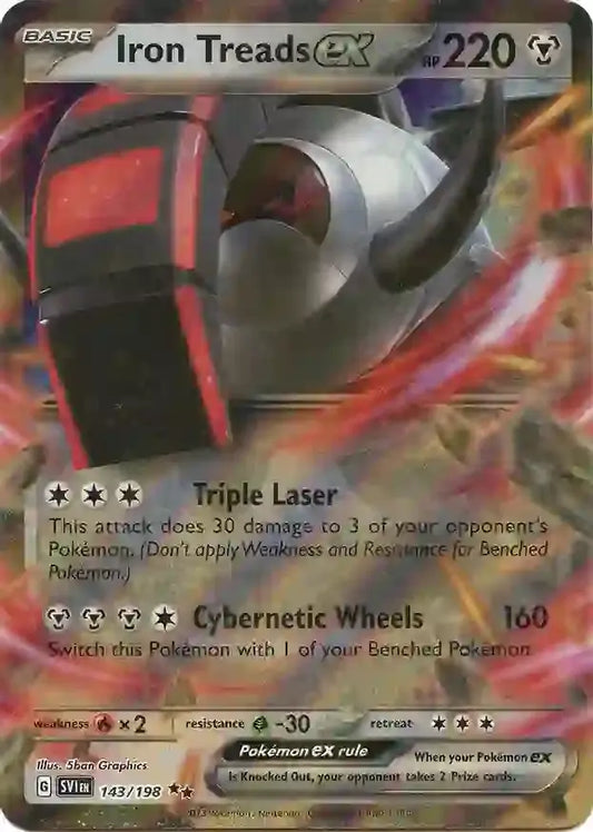 143/198 Iron Treads ex Scarlet & Violet Base Set Pokémon Card