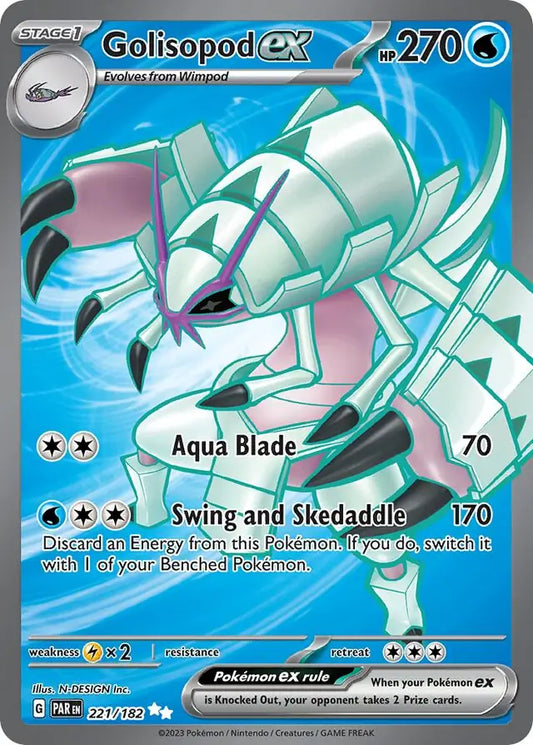 221/182 Golisopod ex Paradox Rift Pokémon Card