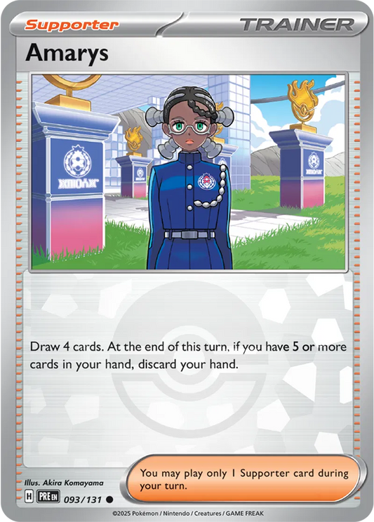 093/131 Amarys Poke Ball Holo Prismatic Evolutions Pokémon Card