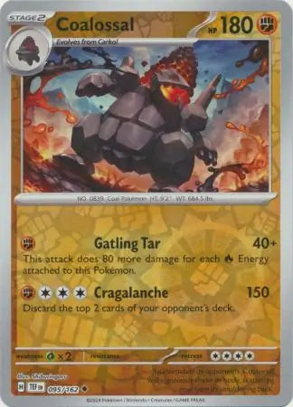 095/162 Coalossal Reverse Holo Temporal Forces Pokémon Card