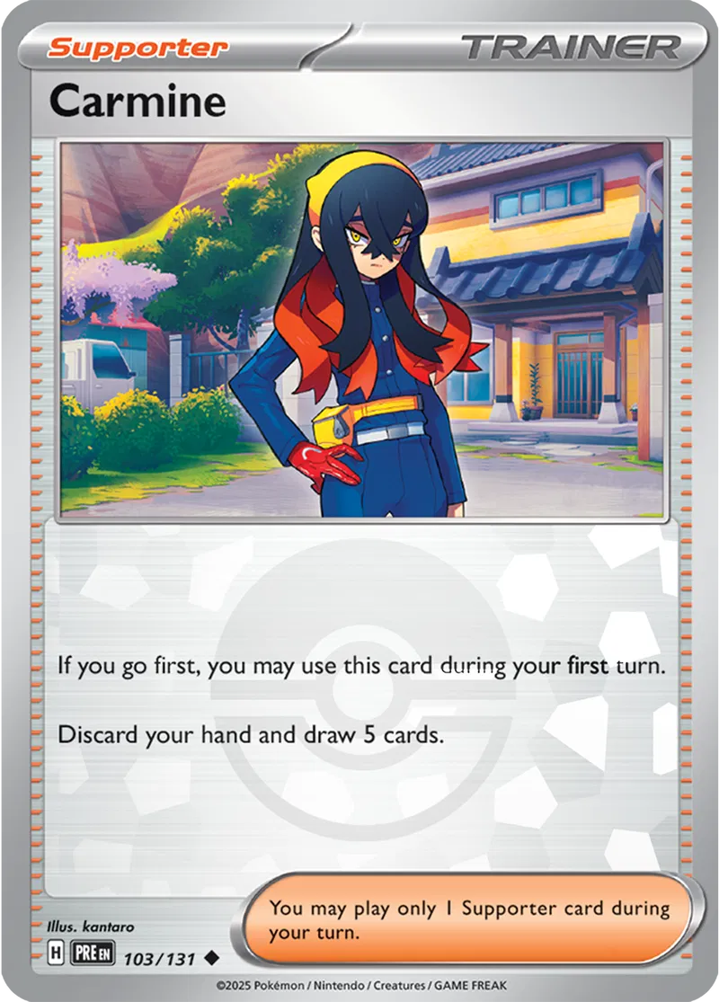 103/131 Carmine Poke Ball Holo Prismatic Evolutions Pokémon Card
