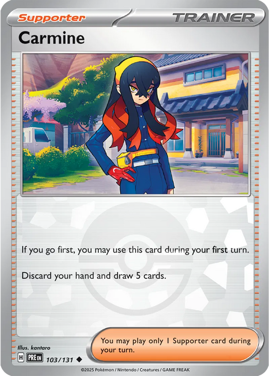 103/131 Carmine Poke Ball Holo Prismatic Evolutions Pokémon Card