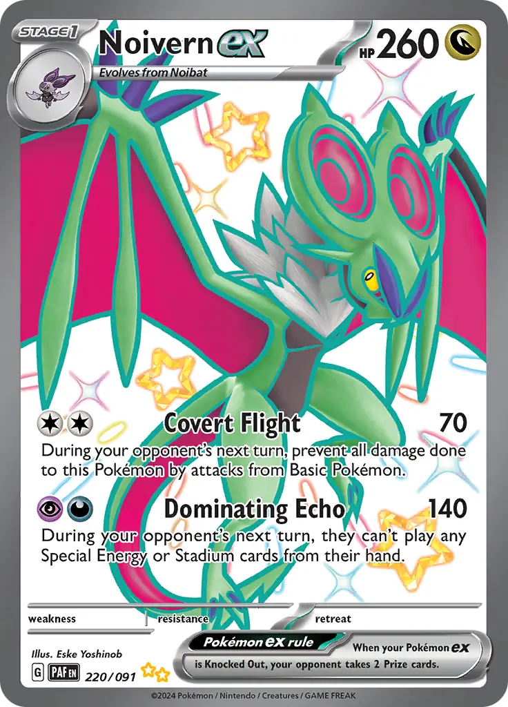 220/091 Noivern ex Paldean Fates Pokémon Card