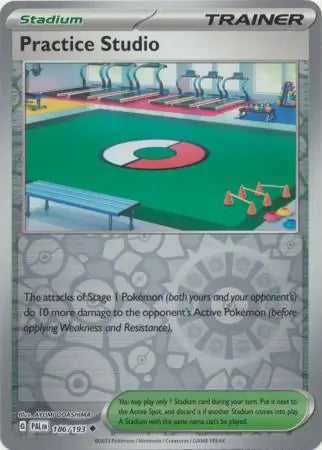 186/193 Practice Studio Reverse Holo Paldea Evolved Pokémon Card