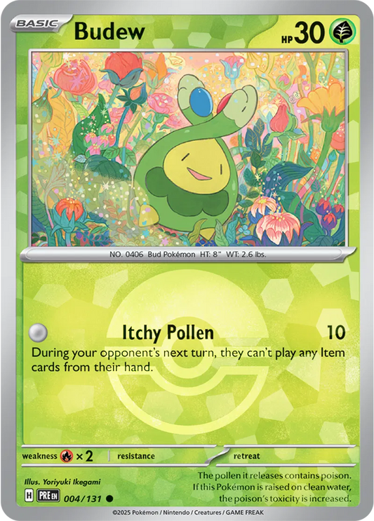 004/131 Budew Poke Ball Holo Prismatic Evolutions Pokémon Card