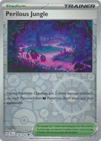 156/162 Perilous Jungle Reverse Holo Temporal Forces Pokémon Card