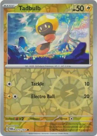 073/167 Tadbulb Reverse Holo Twilight Masquerade Pokémon Card