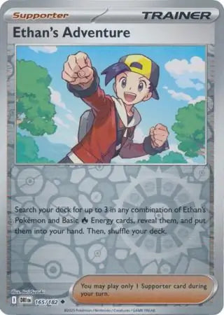 165/182 Ethan's Adventure Reverse Holo Destined Rivals Pokémon Card