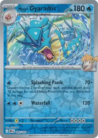 049/182 Misty's Gyarados Reverse Holo Destined Rivals Pokémon Card