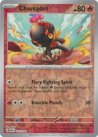 026/182 Charcadet Reverse Holo Paradox Rift Pokémon Card
