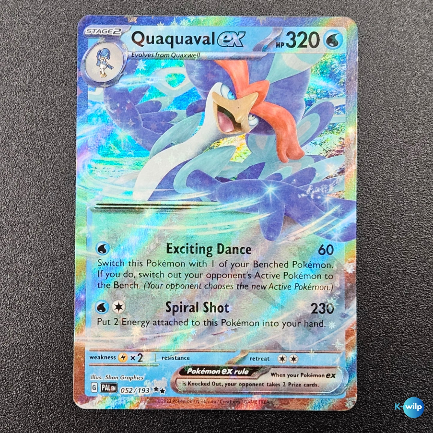 Quaquaval ex 052/193 Paldea Evolved English Pokémon Trading Card
