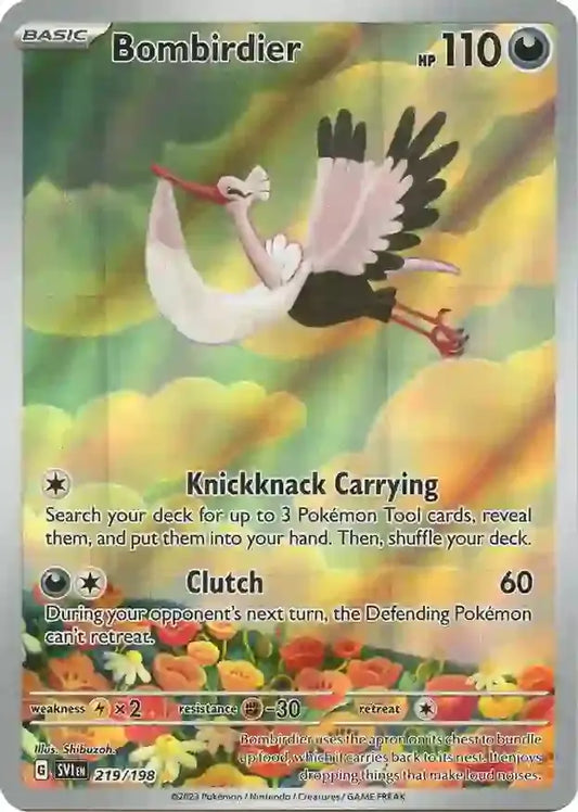 219/198 Bombirdier Scarlet & Violet Base Set Pokémon Card