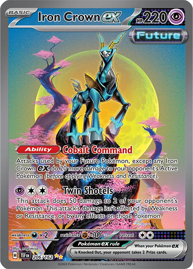 206/162 Iron Crown ex Scarlet & Violet Temporal Forces Pokémon Card