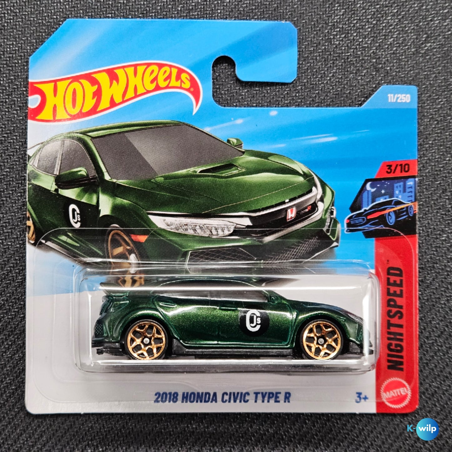 11/250 2018 Honda Civic Type R Night Speed 2026 Mainline Hot Wheels Short Card Mattel