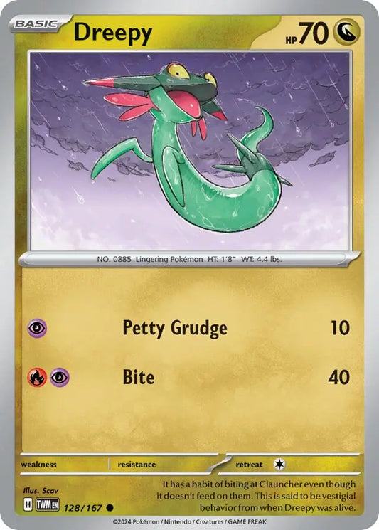 128/167 Dreepy Twilight Masquerade Pokémon Card