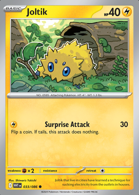 033/086 Joltik White Flare Pokémon Card