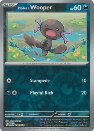 129/193 Paldean Wooper Reverse Holo Paldea Evolved Pokémon Card