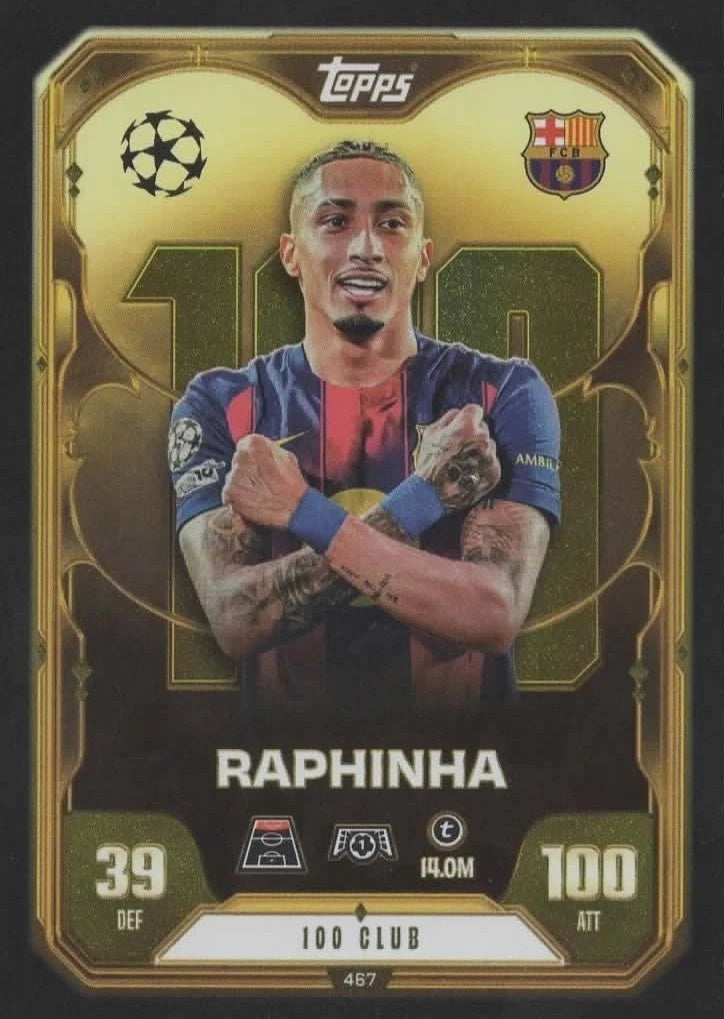 467 Raphinha (FC Barcelona) 100 Club