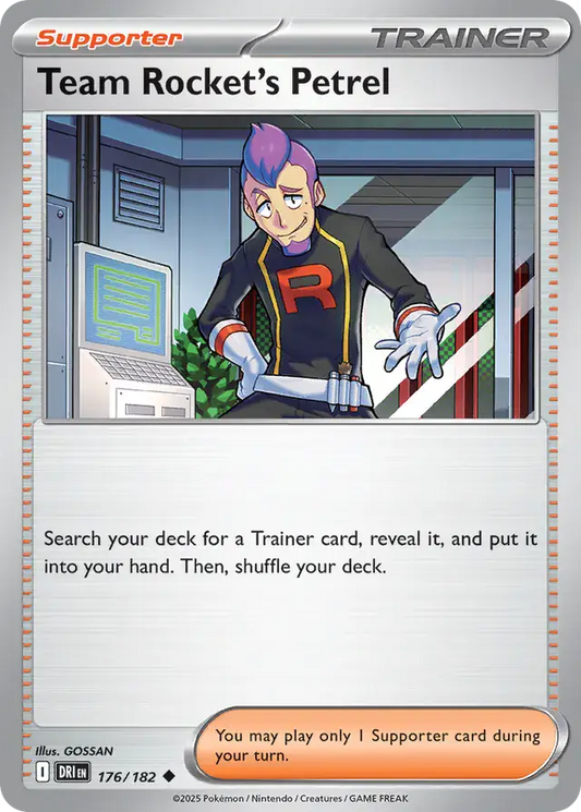 176/182 Team Rocket's Petrel Destined Rivals Pokémon Card