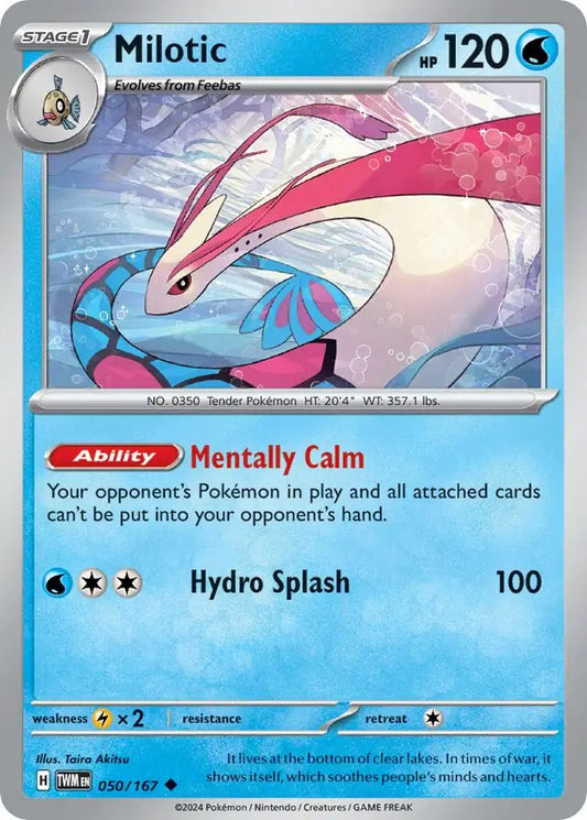 050/167 Milotic Twilight Masquerade Pokémon Card