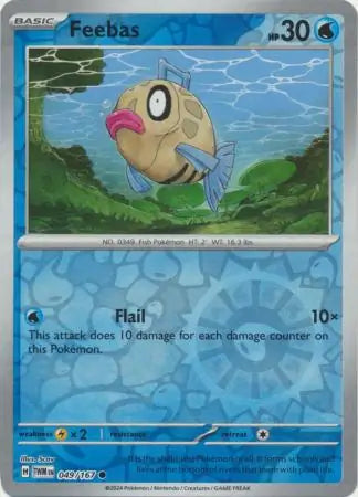 049/167 Feebas Reverse Holo Twilight Masquerade Pokémon Card