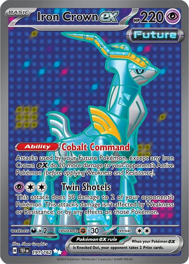 191/162 Iron Crown ex Scarlet & Violet Temporal Forces Pokémon Card