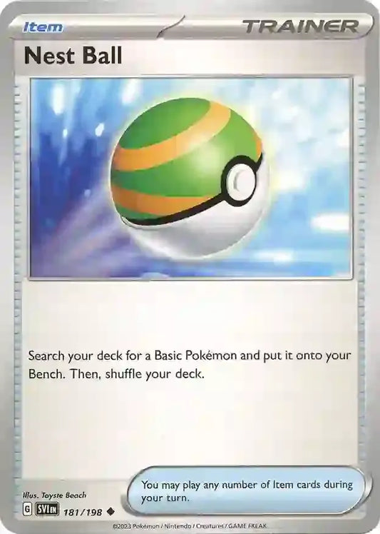 181/198 Nest Ball Scarlet & Violet Base Set Pokémon Card