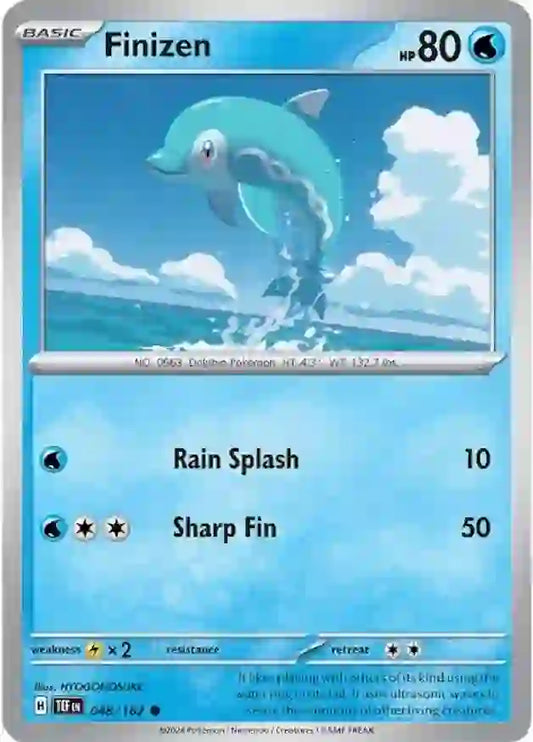 048/162 Finizen Scarlet & Violet Temporal Forces Pokémon Card
