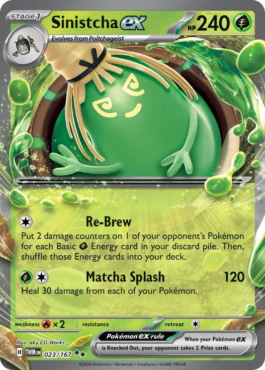 023/167 Sinistcha ex Twilight Masquerade Pokémon Card