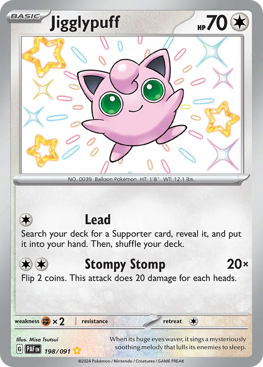 198/091 Jigglypuff Paldean Fates Pokémon Card