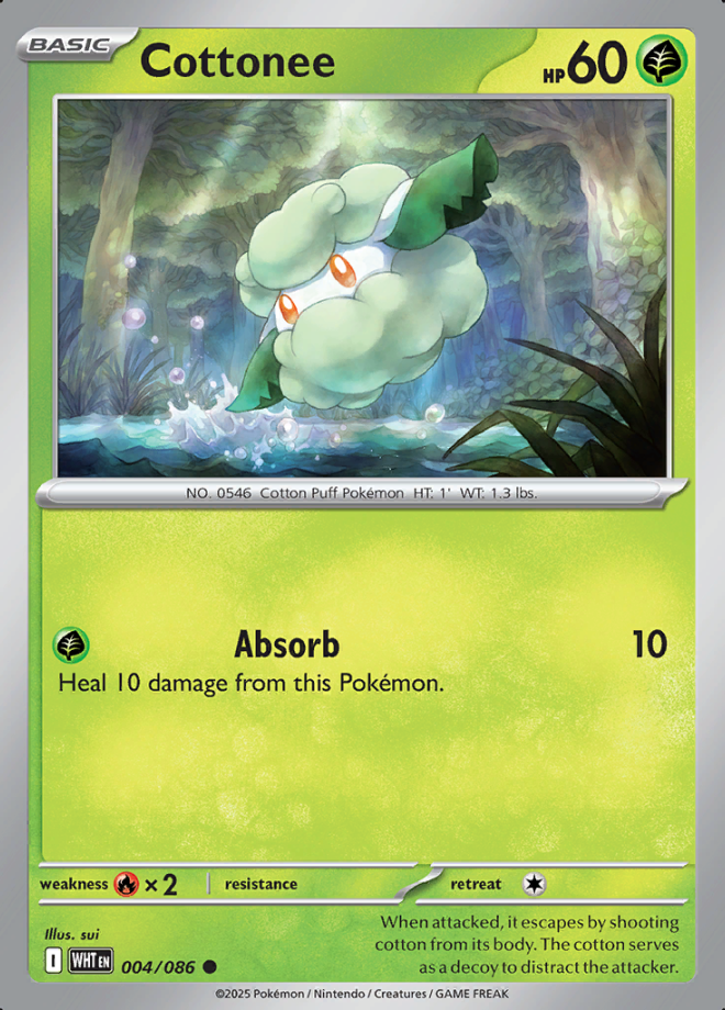 004/086 Cottonee White Flare Pokémon Card