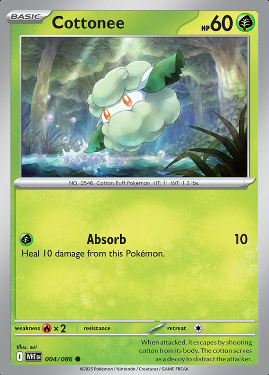 004/086 Cottonee White Flare Pokémon Card