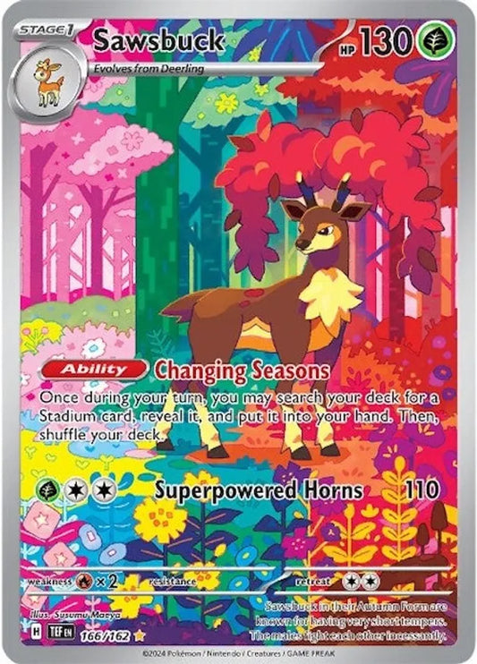 166/162 Sawsbuck Scarlet & Violet Temporal Forces Pokémon Card