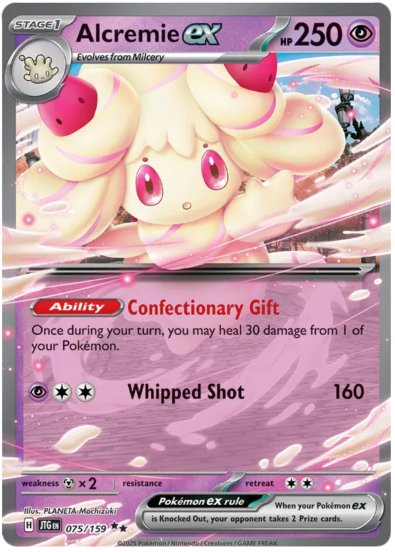 075/159 Alcremie ex Journey Together Pokémon Card